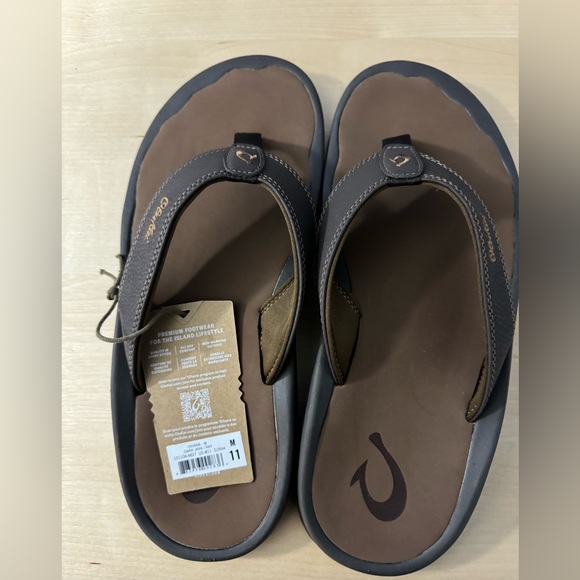 OluKai 'Ohana Men’s Beach Sandals Size 11 Dark Java - Picture 2 of 6